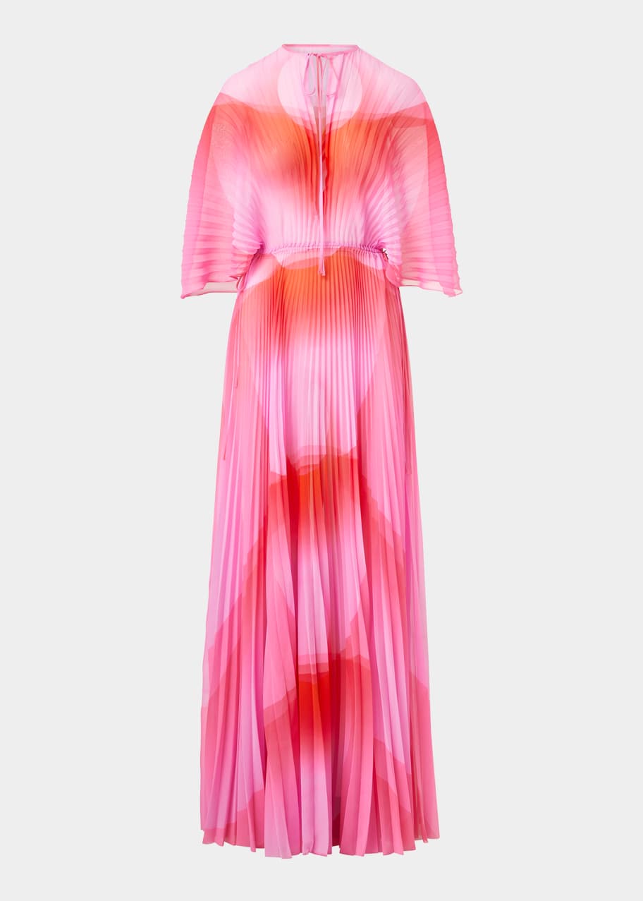 Brandon Maxwell Venus Chiffon Ombr Maxi Dress - Bergdorf Goodman