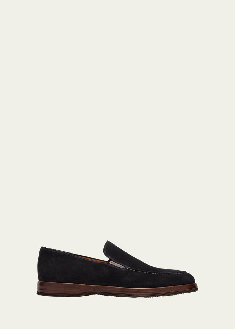 Image 1 of 1: Men's Passeggio Suede & Leather Welt Loafers