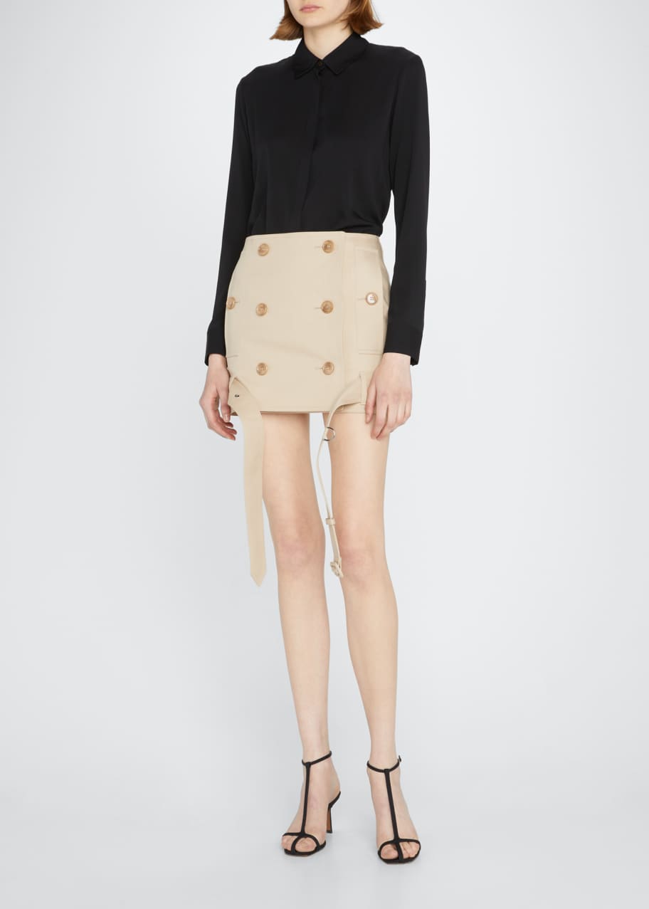 Burberry button up skirt cheap