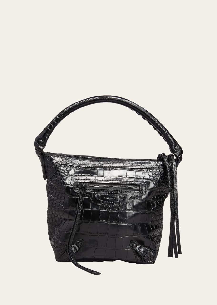 Balenciaga Neo Classic XS Croc-Embossed Hobo Bag - Bergdorf Goodman