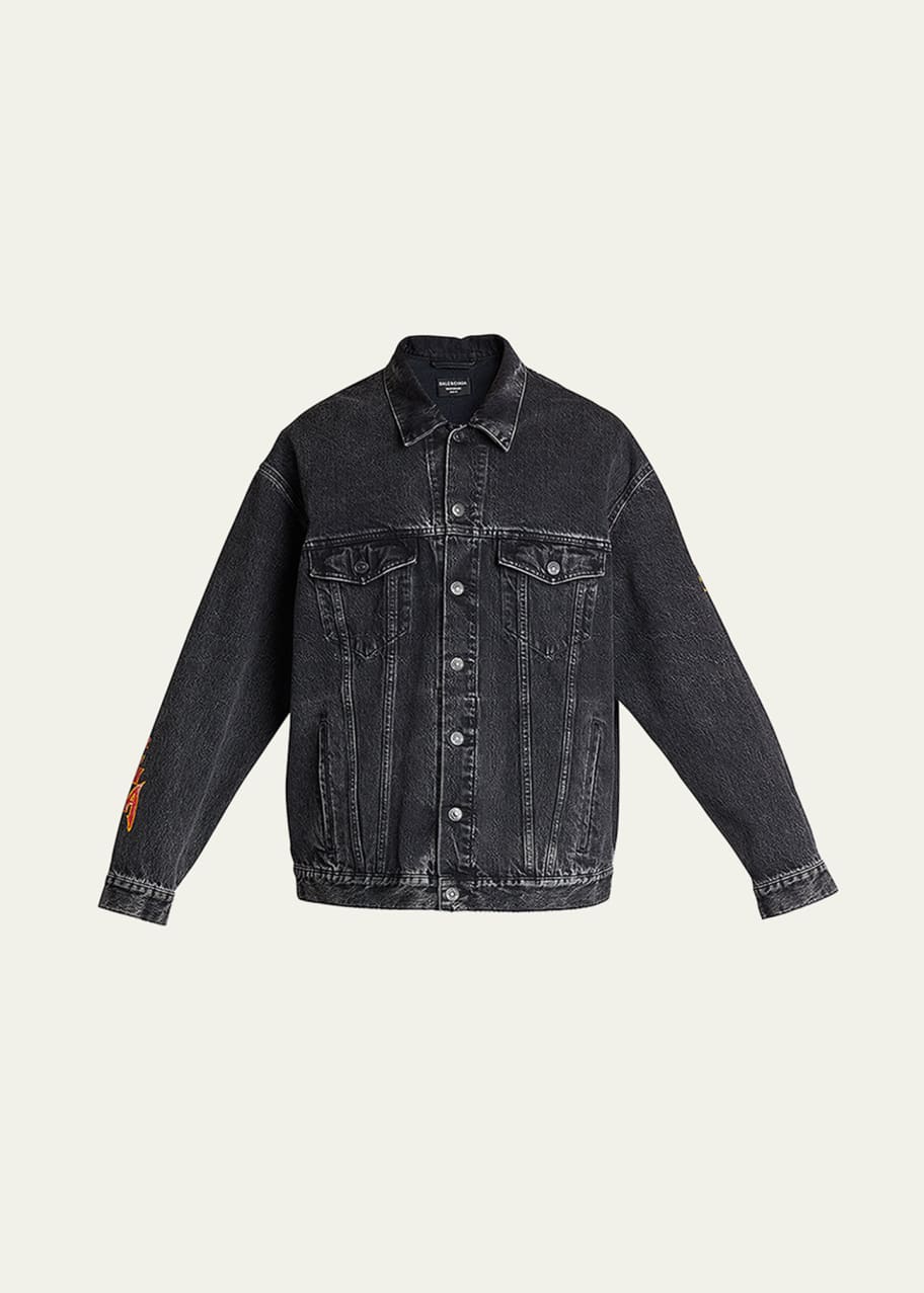 Balenciaga trucker jacket deals