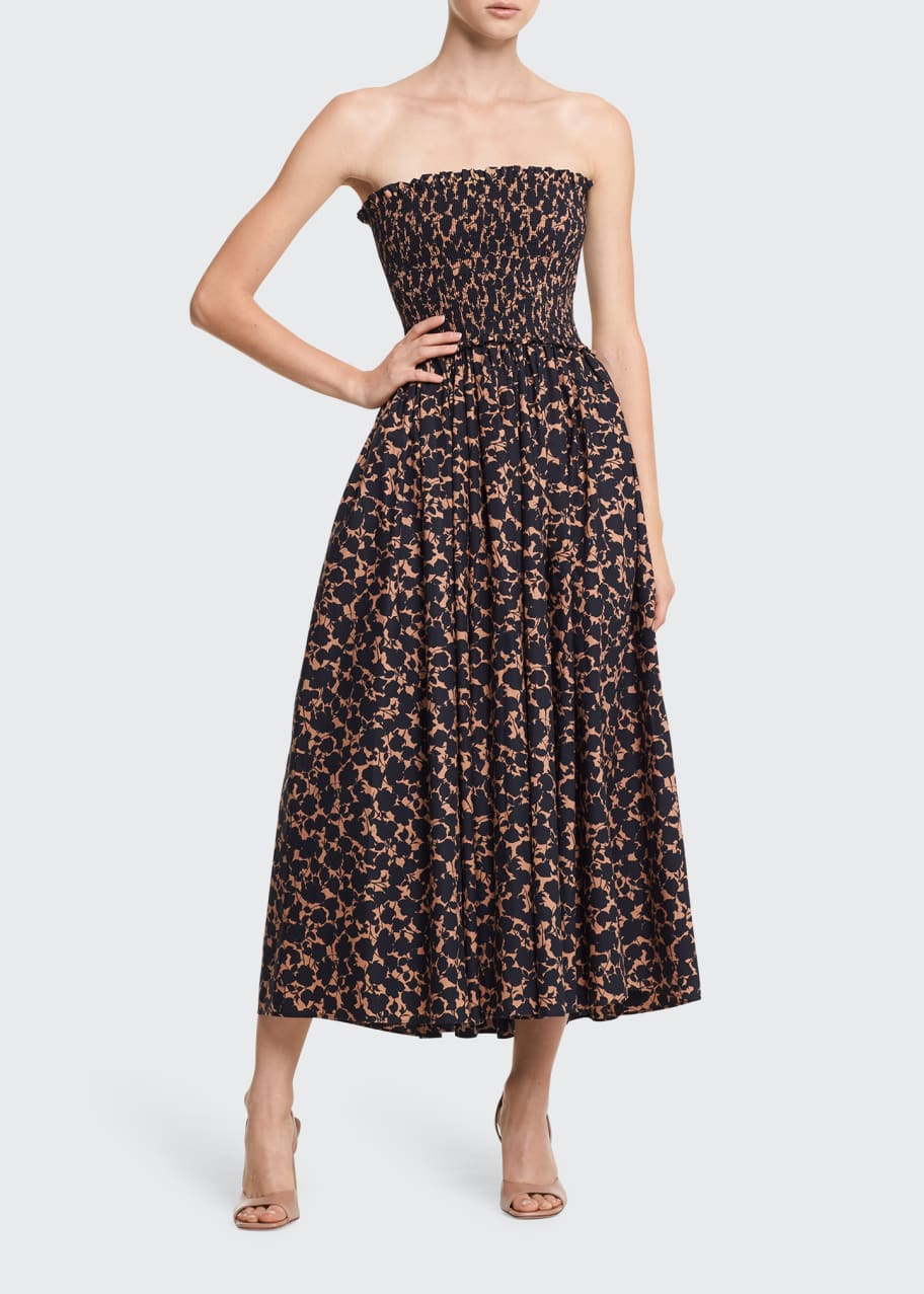 Michael Kors Collection Floral-Print Smock Midi Dress - Bergdorf Goodman