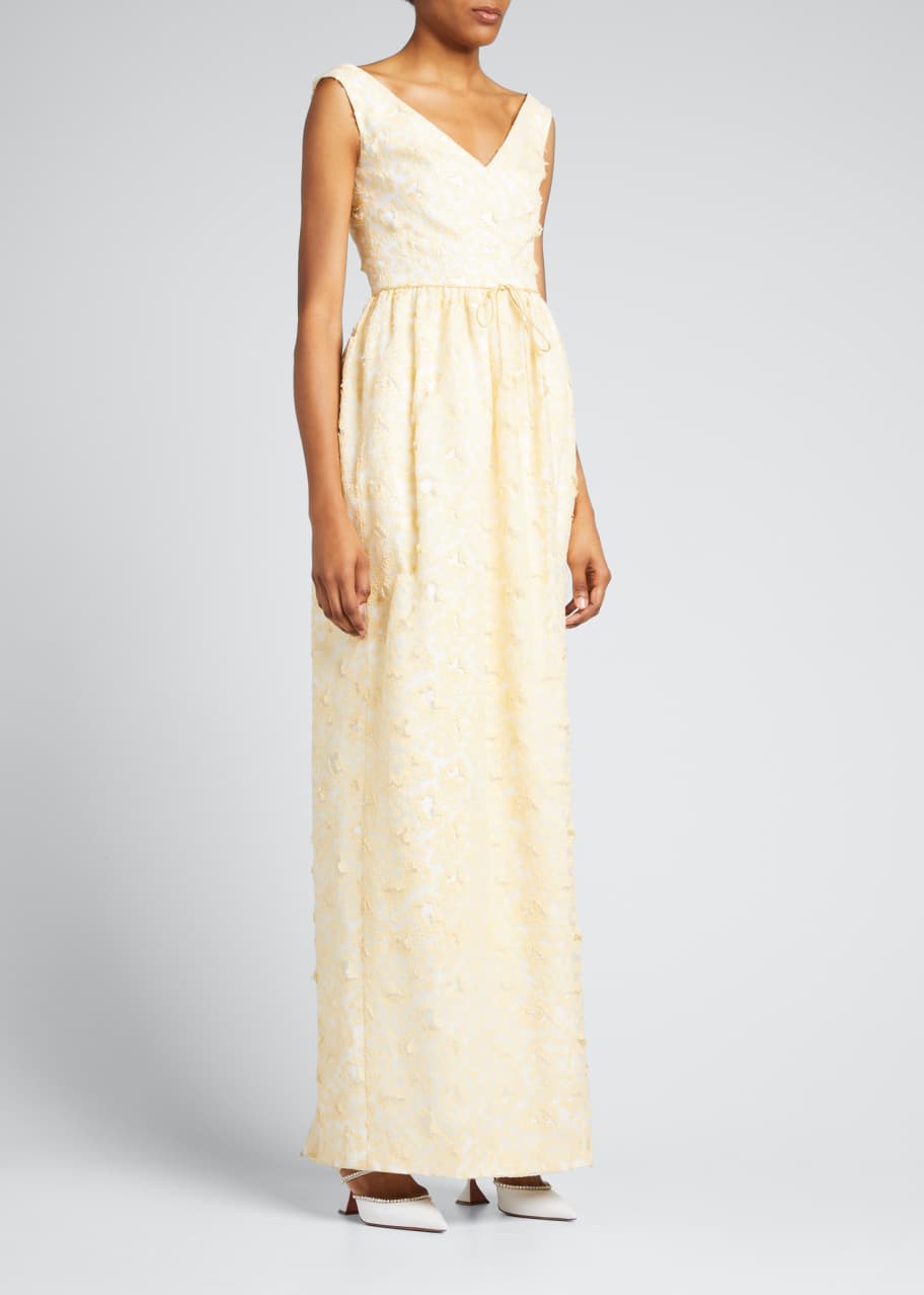 Markarian Alice Daisy-Applique Off-The-Shoulder Gown - Bergdorf Goodman