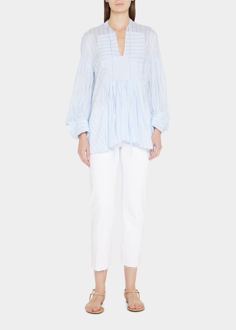 Image 1 of 1: Swashbuckler Stripe Drawstring Bib Top