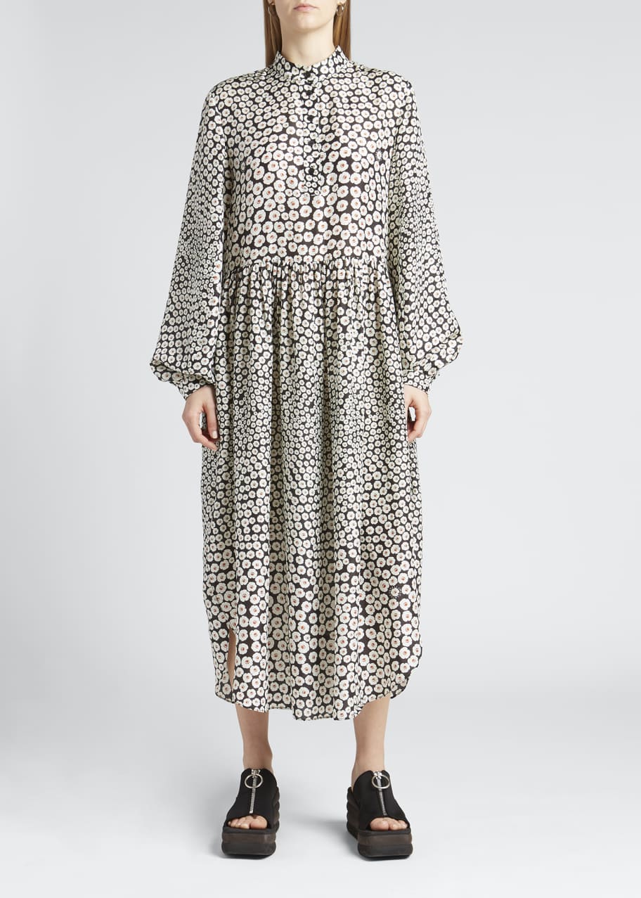 Stella McCartney Ditsy Floral-Print Silk Shirtdress - Bergdorf Goodman
