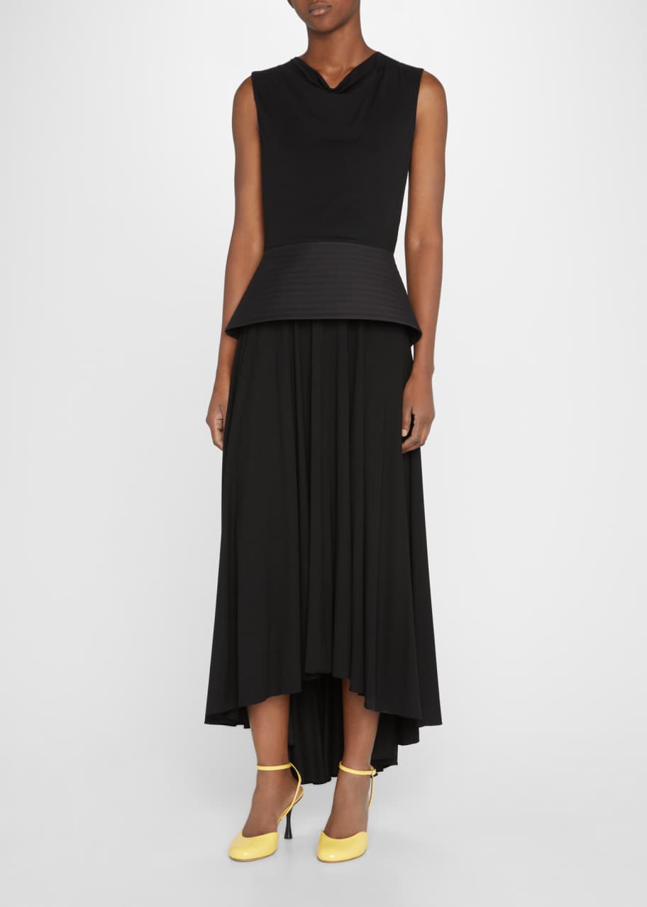 high low peplum dress Loewe High-Low Peplum Maxi Dress