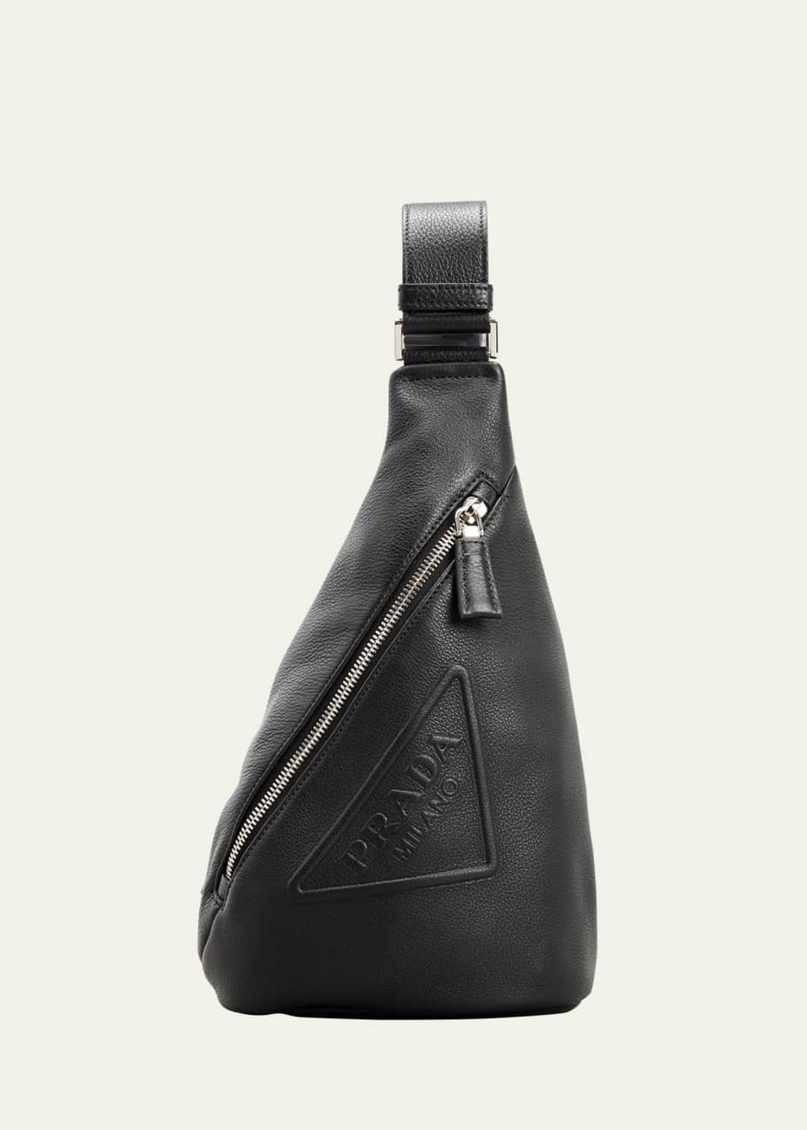 Prada Men's Triangle Logo Crossbody Bag - Bergdorf Goodman