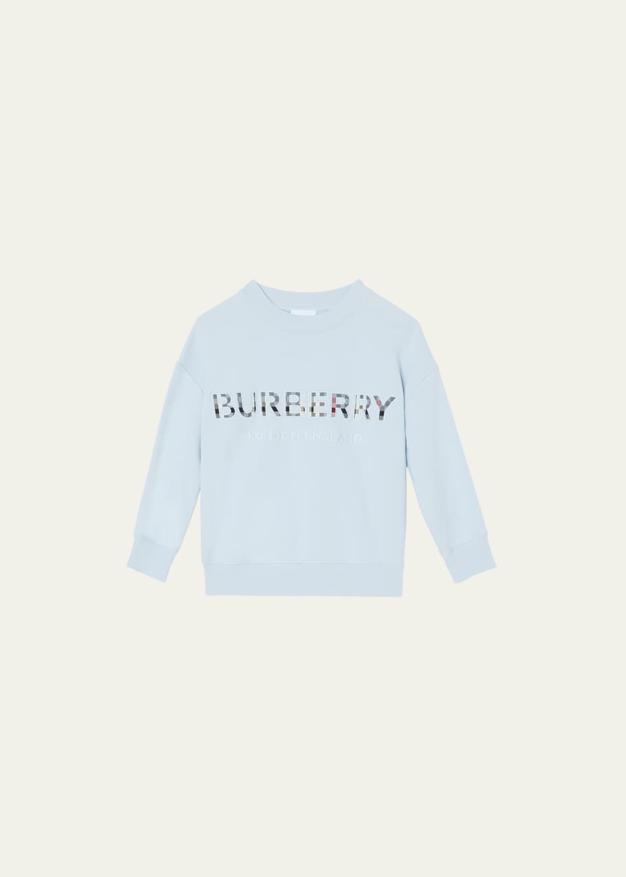 Boy s Eugene Vintage Check Logo Sweatshirt Size 3 14