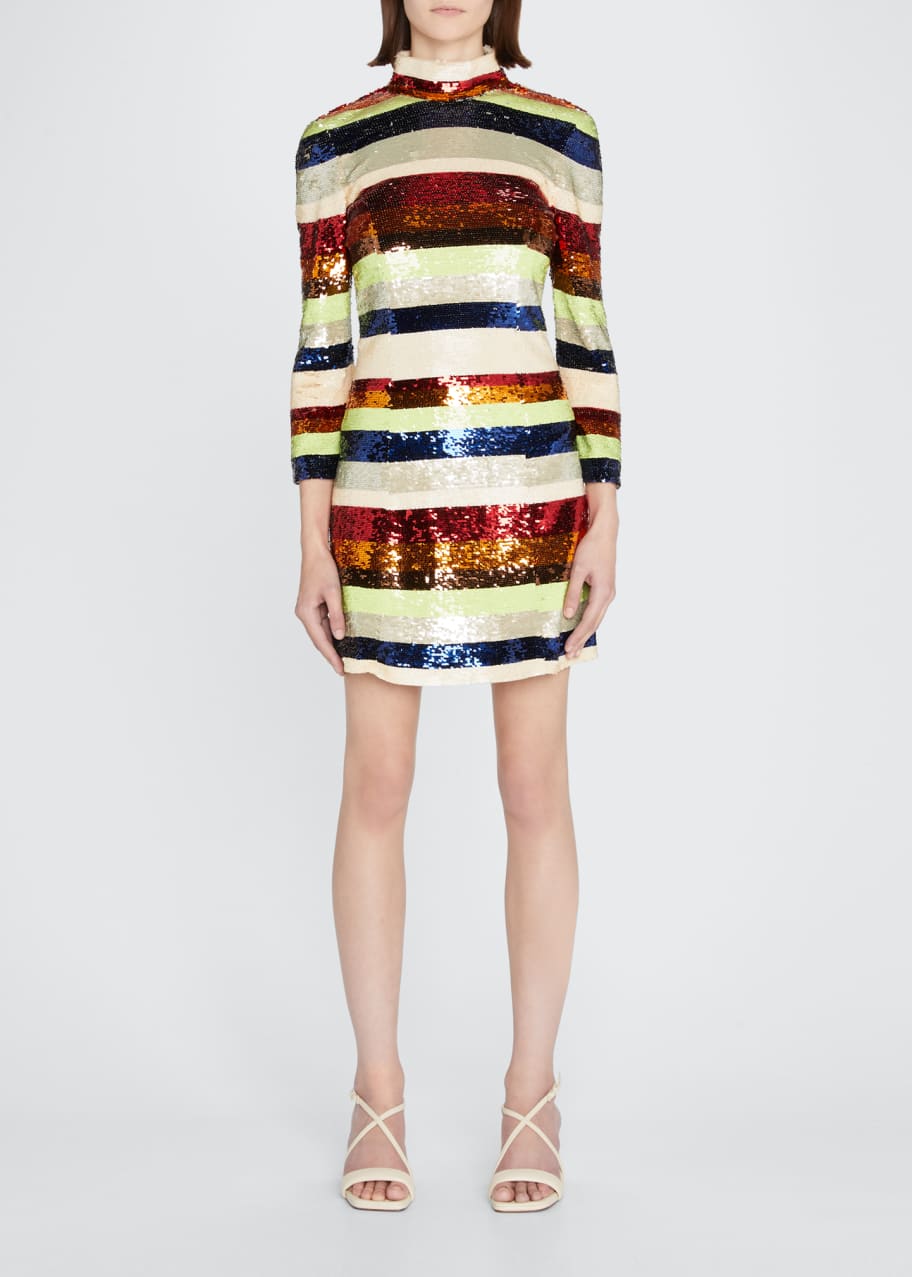 Alice and olivia rainbow sequin dress best sale