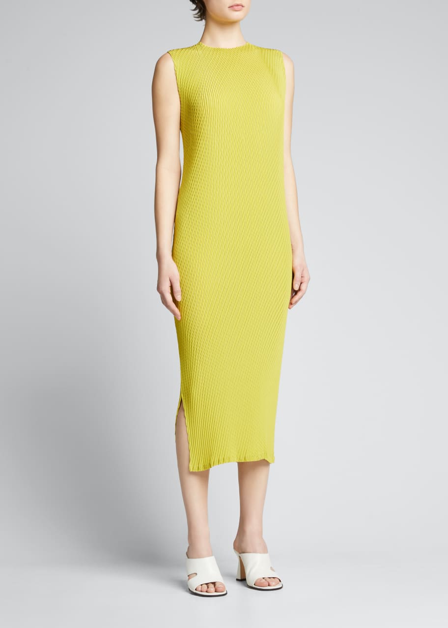 Issey Miyake Rhombus Pleats Body-Con Midi Dress - Bergdorf