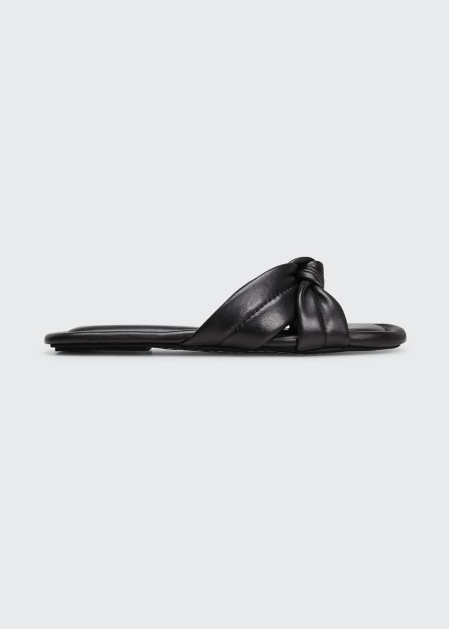 Loeffler Randall Puffy Knot Leather Flat Sandals - Bergdorf Goodman