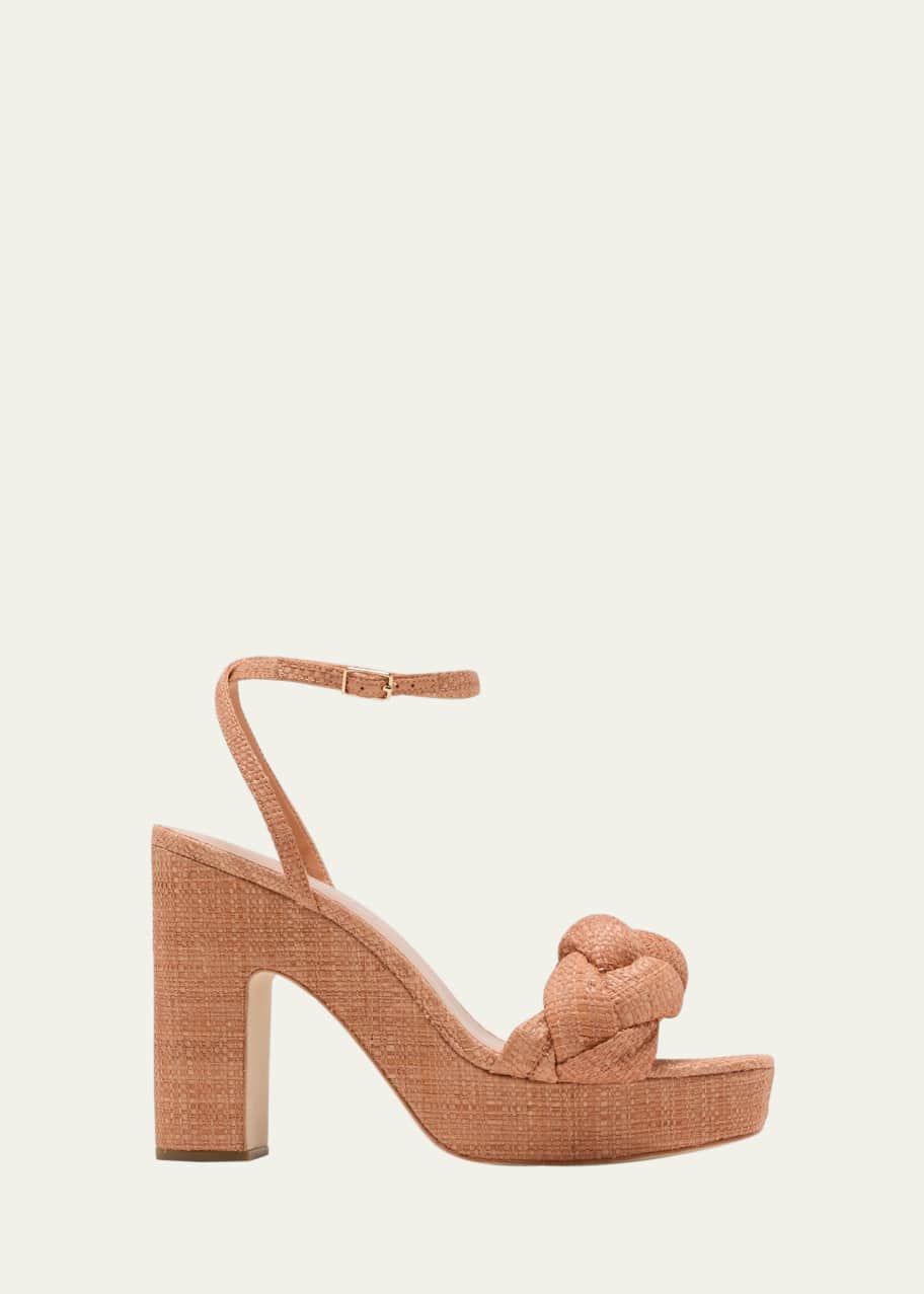 Loeffler Randall Fae Braided Raffia AnkleStrap Sandals Bergdorf Goodman