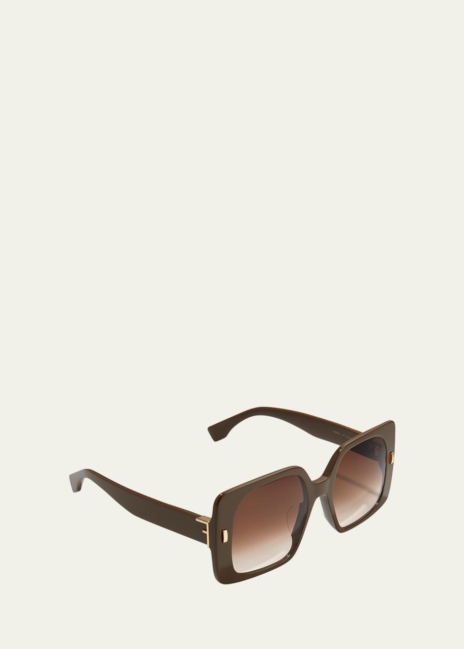 Fendi Oversized Square Acetate Sunglasses - Bergdorf Goodman display picture 3