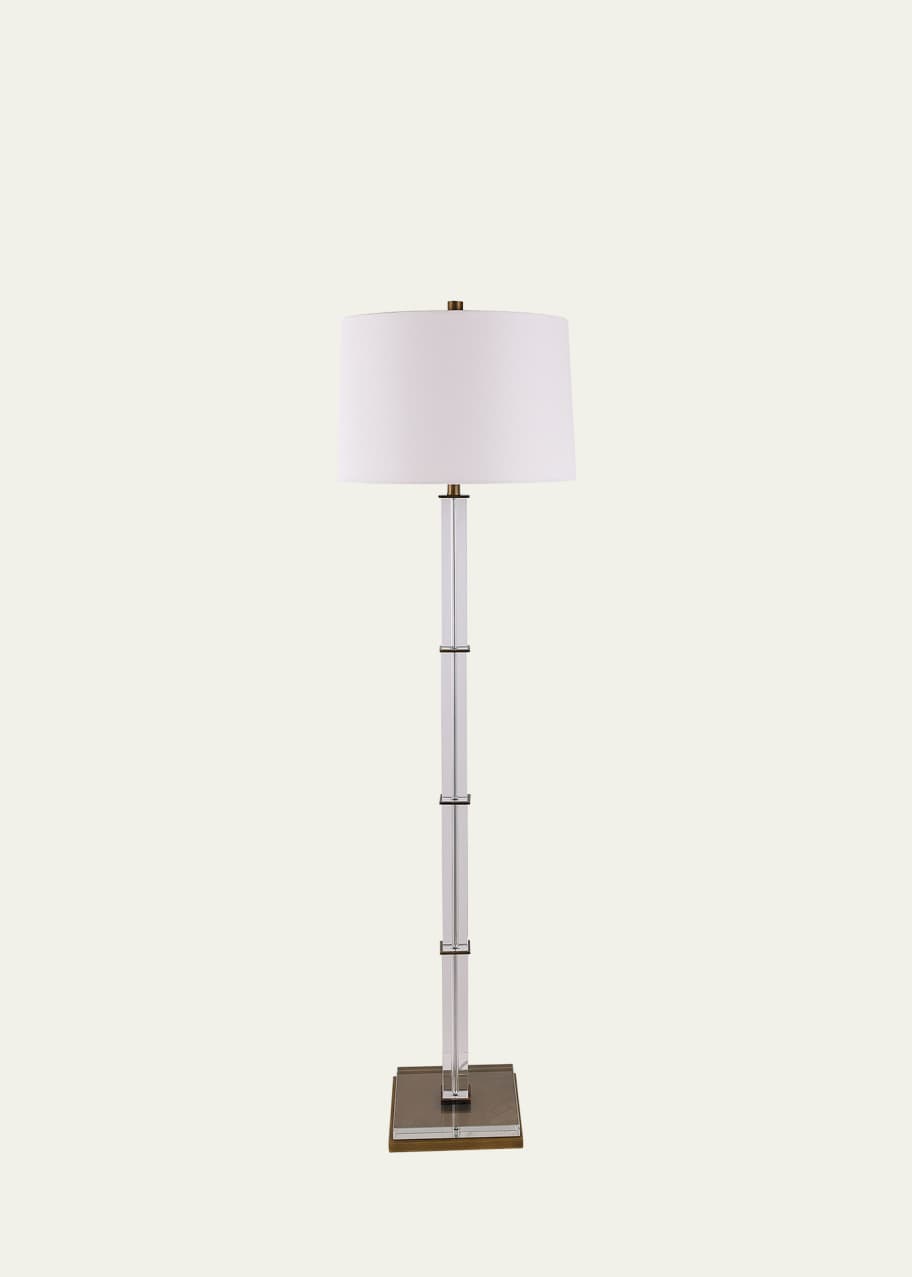 Image 1 of 1: Blake Brass Crystal Floor Lamp