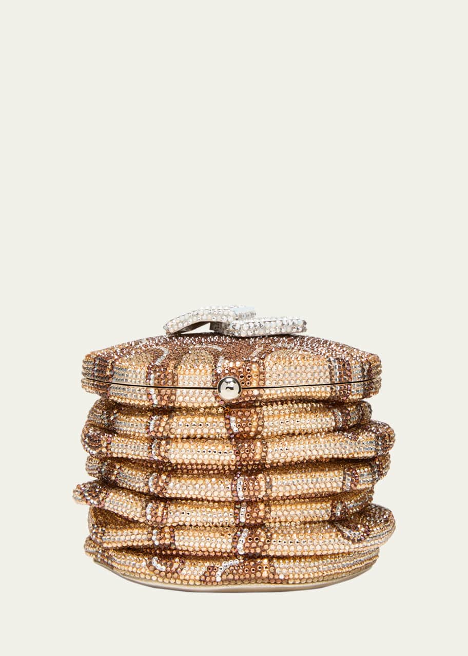 Image 1 of 1: Pancakes Crystal Minaudiere Bag