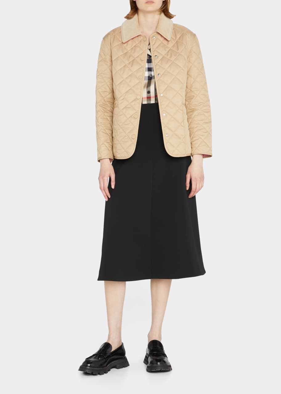 Burberry Dranefeld Corduroy Collar Quilted Jacket Bergdorf Goodman