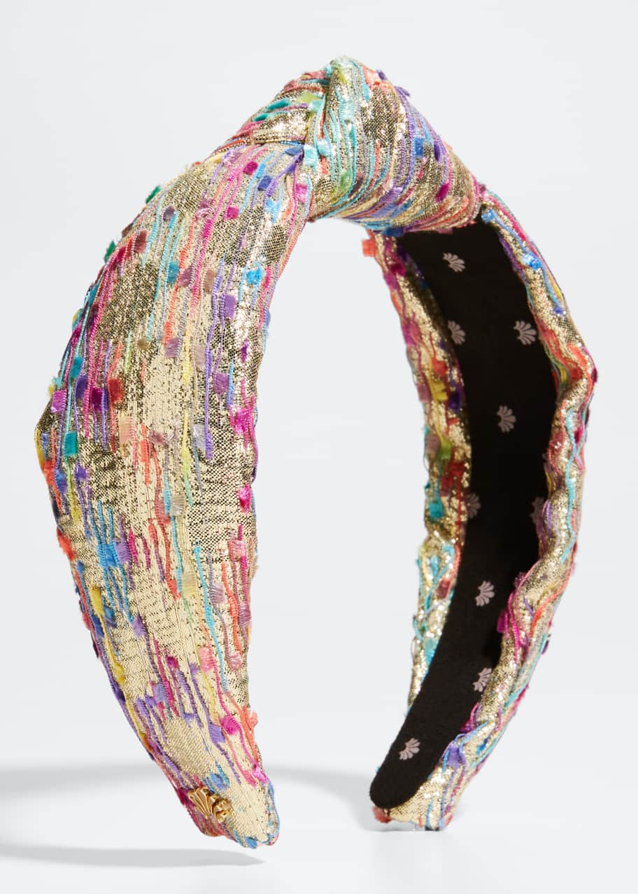 Lele Sadoughi Shimmer Confetti Knotted Headband Bergdorf Goodman