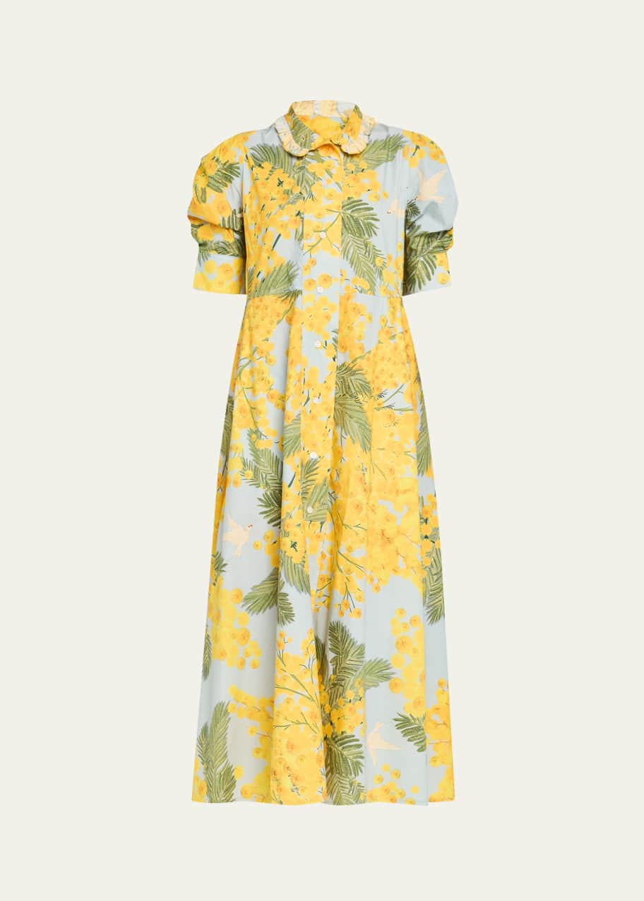 Image 1 of 1: Rachel Scalloped Knee-Length Kaftan Dress