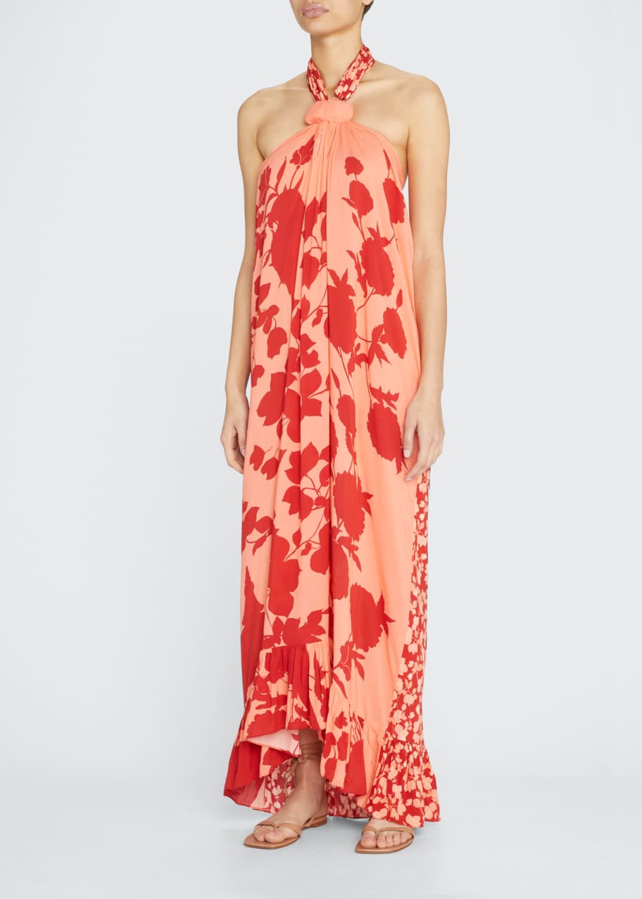 Verandah Low-Back Floral Halter Maxi Dress - Bergdorf Goodman