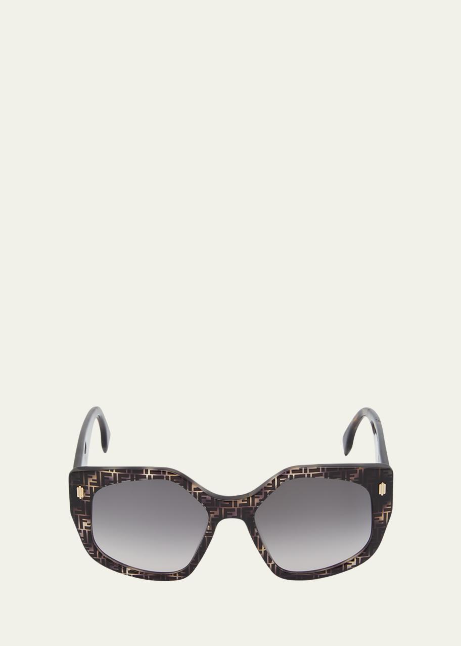 Fendi Gradient Logo Acetate Cat-Eye Sunglasses - Bergdorf  display picture 3