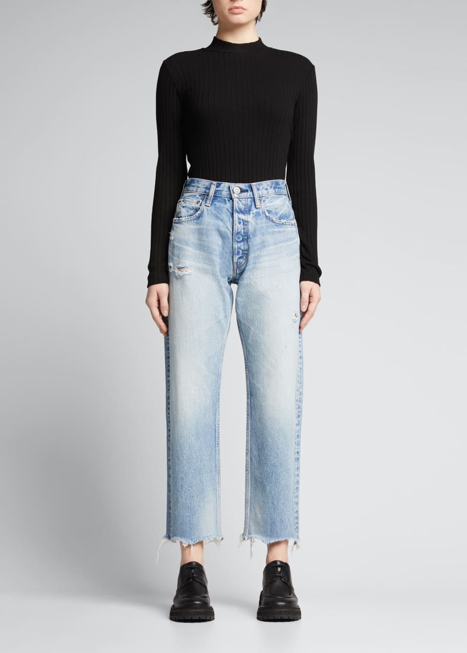 MOUSSY VINTAGE Lomita Cropped WideLeg Jeans Bergdorf Goodman