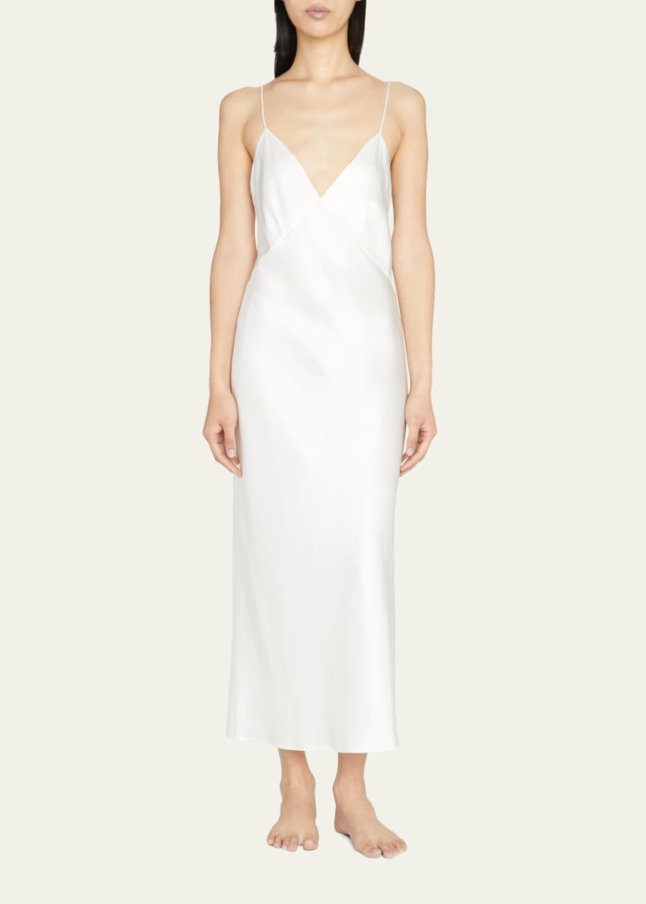 olivia von halle silk slip dress Olivia von Halle | Ilse Ivory Slip Dress in Silk Satin | Women
