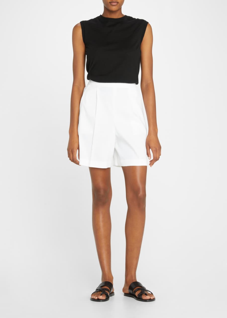 Theory Eco Crunch Pleated Pull-On Shorts - Bergdorf Goodman