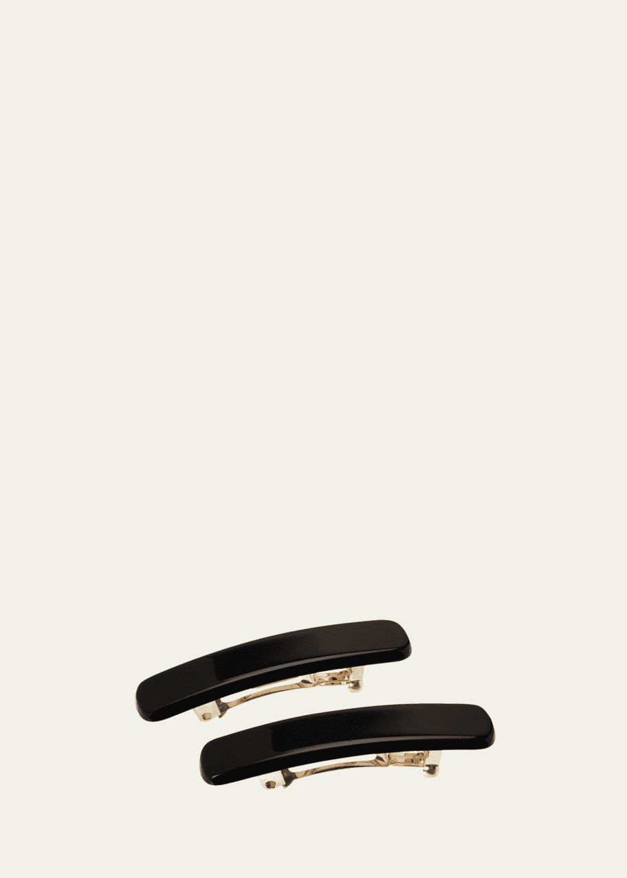 France Luxe Mini Classic Rectangle Barrettes, Set of 2 - Bergdorf Goodman France Luxe Mini Classic Rectangle Barrettes, Set of 2 - Bergdorf Goodman