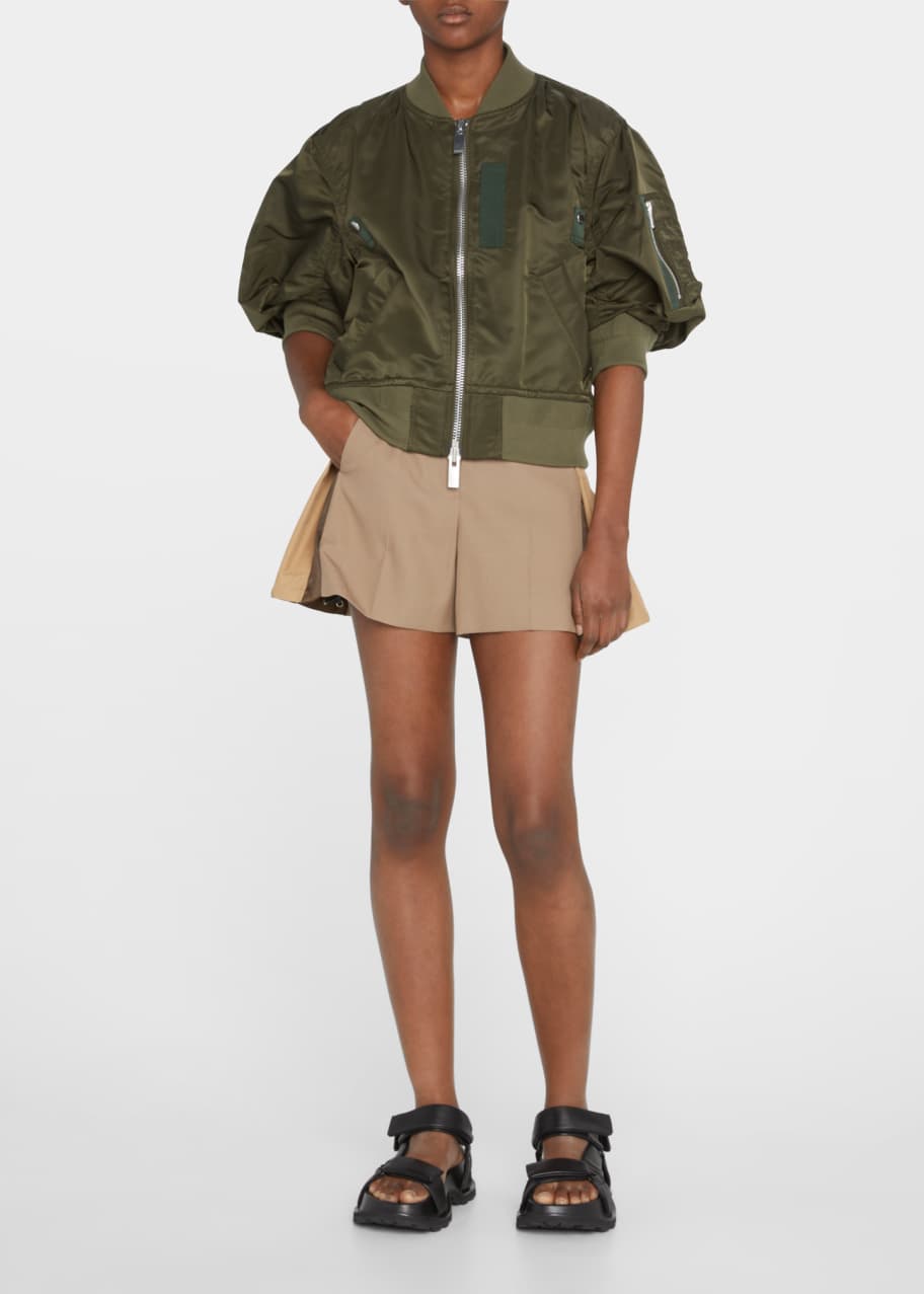 Short sleeve bomber jacket sale