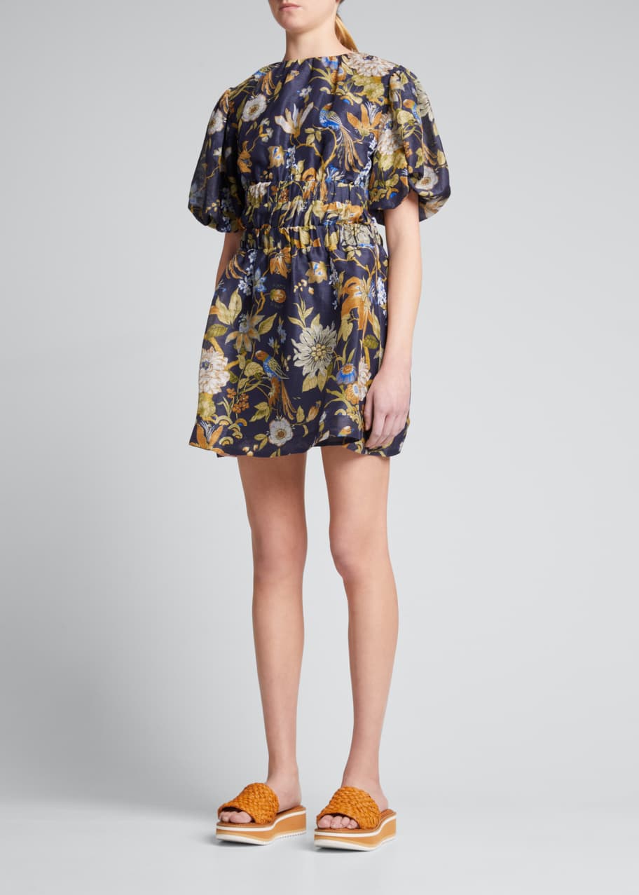 open lace back dress Floral Print Open Back Mini Dress Medium