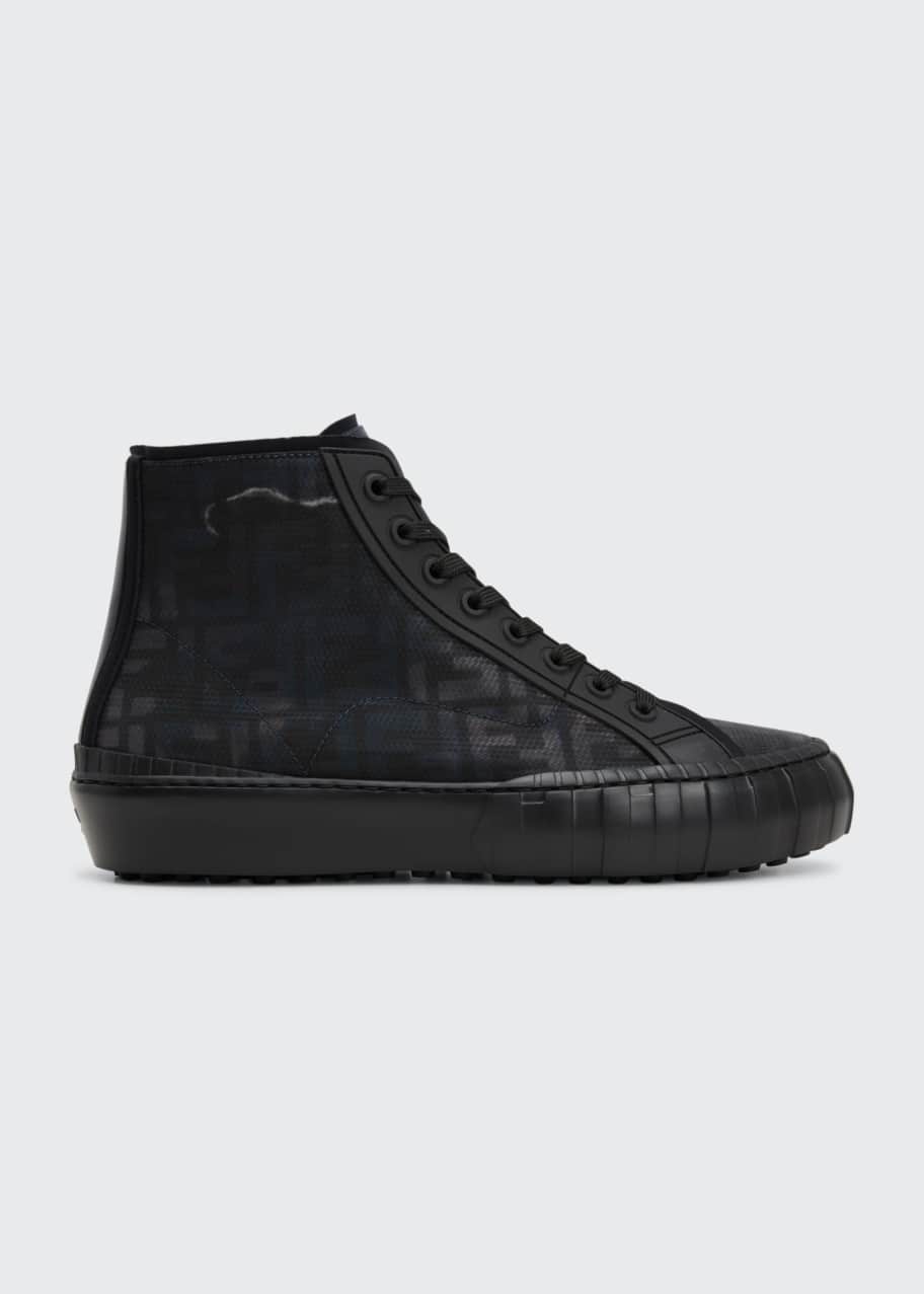 Fendi Men s Fendi Force FF Jacquard Fabric High Top Sneakers Bergdorf Goodman