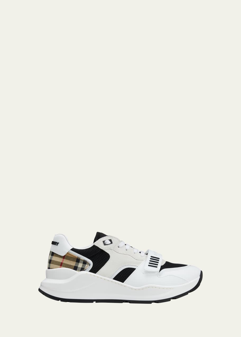 Men s Ramsey M Story 42 Vintage Check Leather Sneakers
