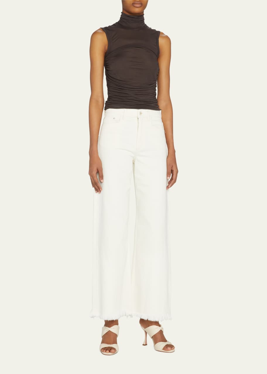 Wandler Magnolia High-Rise Jeans w/ Frayed Hem - Bergdorf Goodman