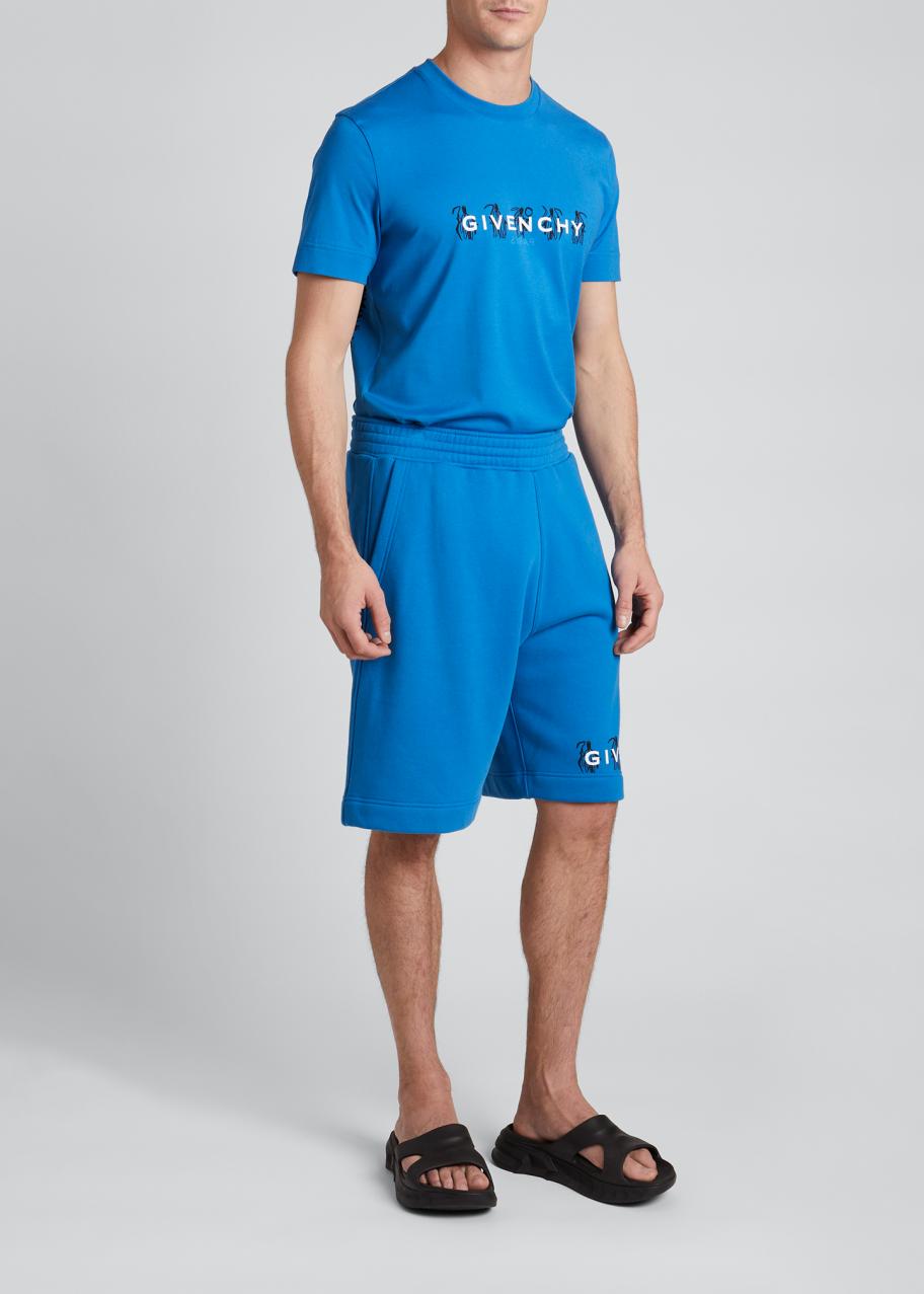 Givenchy Men's Boxy Reverse-Logo Shorts - Bergdorf Goodman