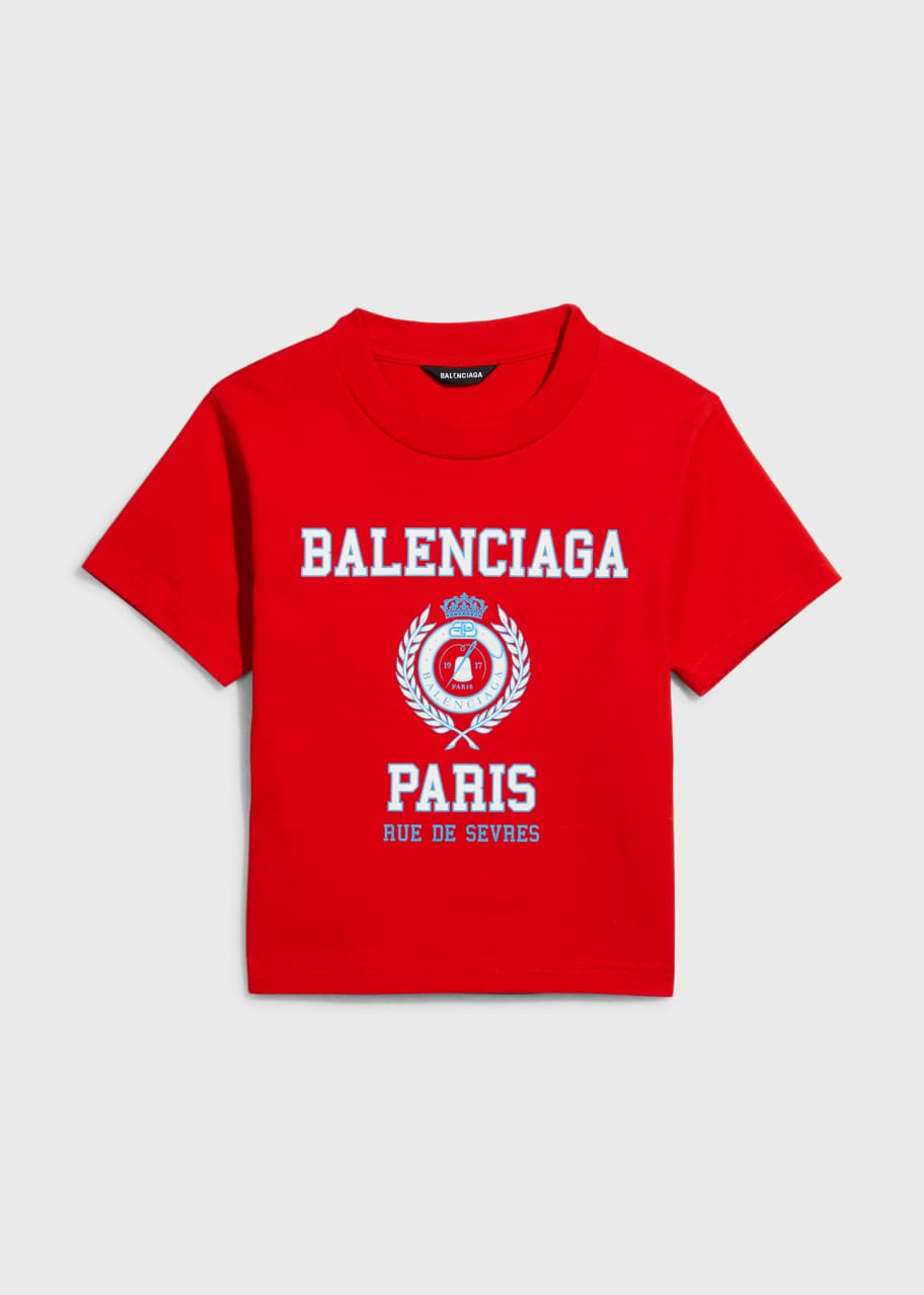 Balenciaga Kid's University Crest Logo T-Shirt, Size 2-10 - Bergdorf ...