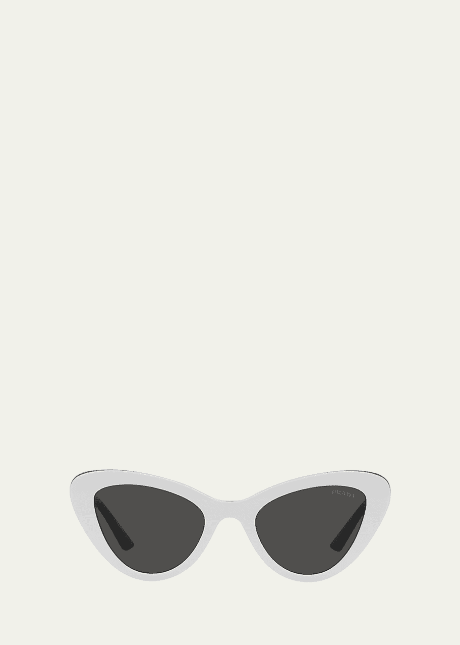 Prada white 2024 cat eye sunglasses