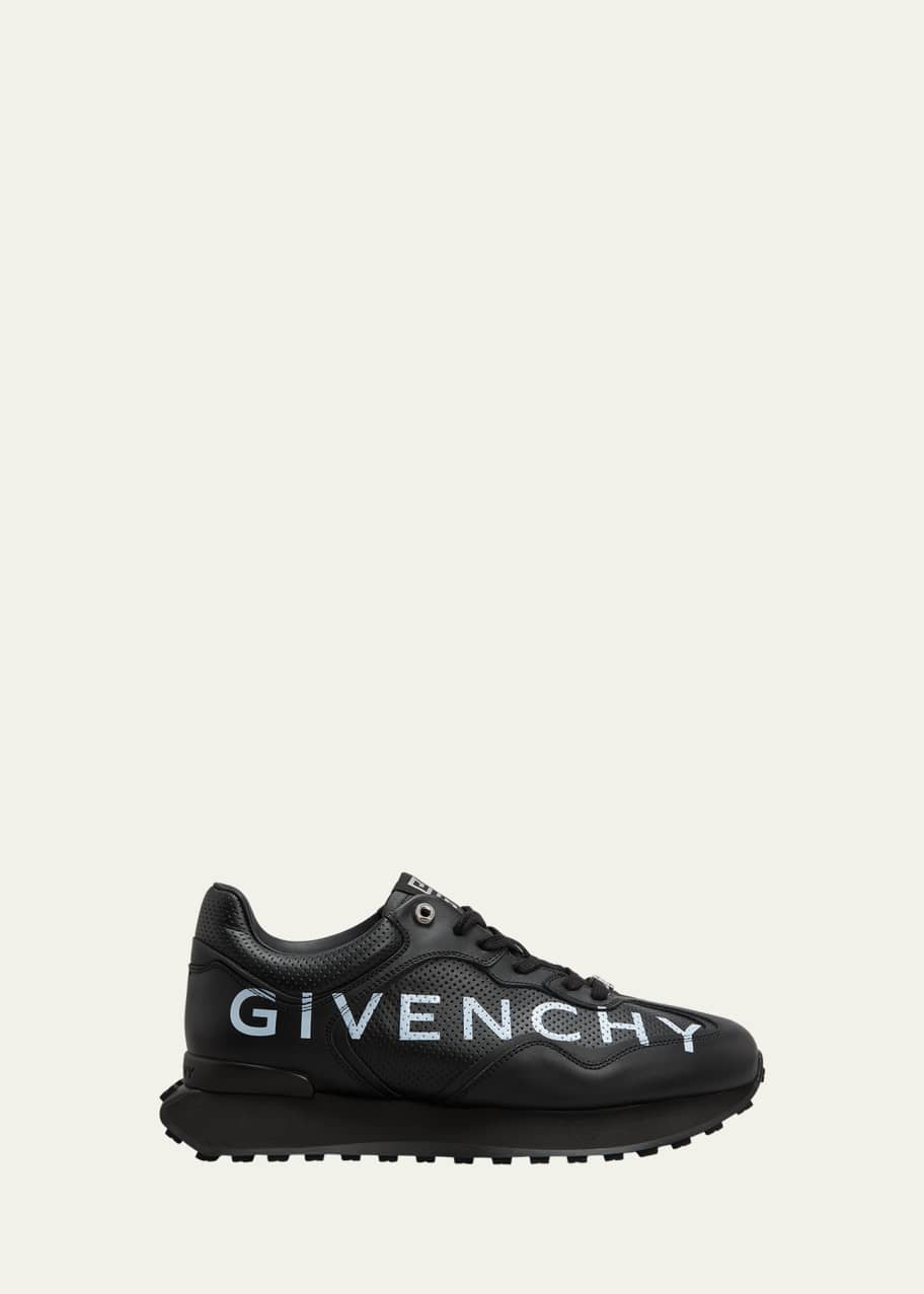 Givenchy Men's Perforated Leather Logo Sneakers - Bergdorf Goodman