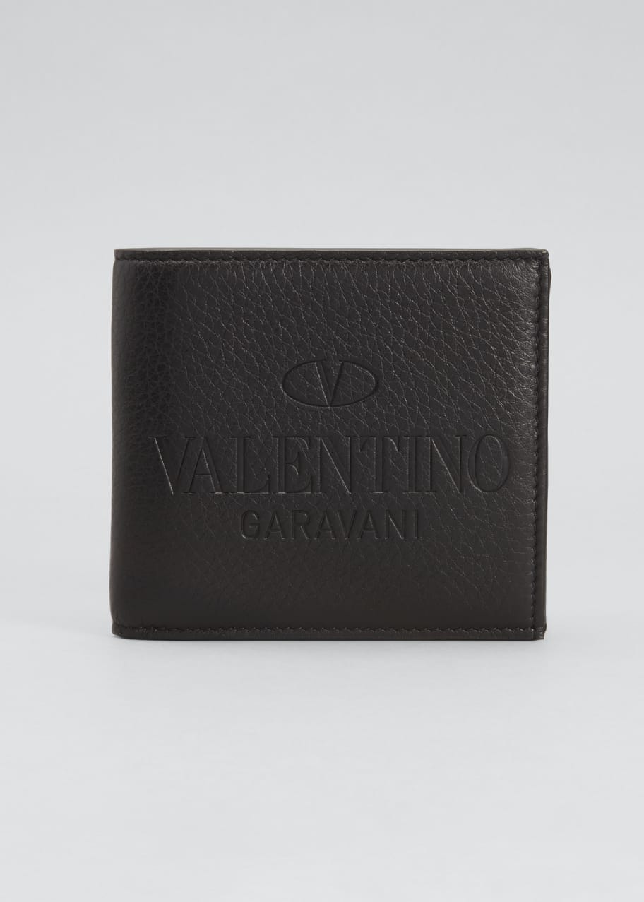 Image 1 of 1: Men's Identity Leather Logo Billfold Wallet