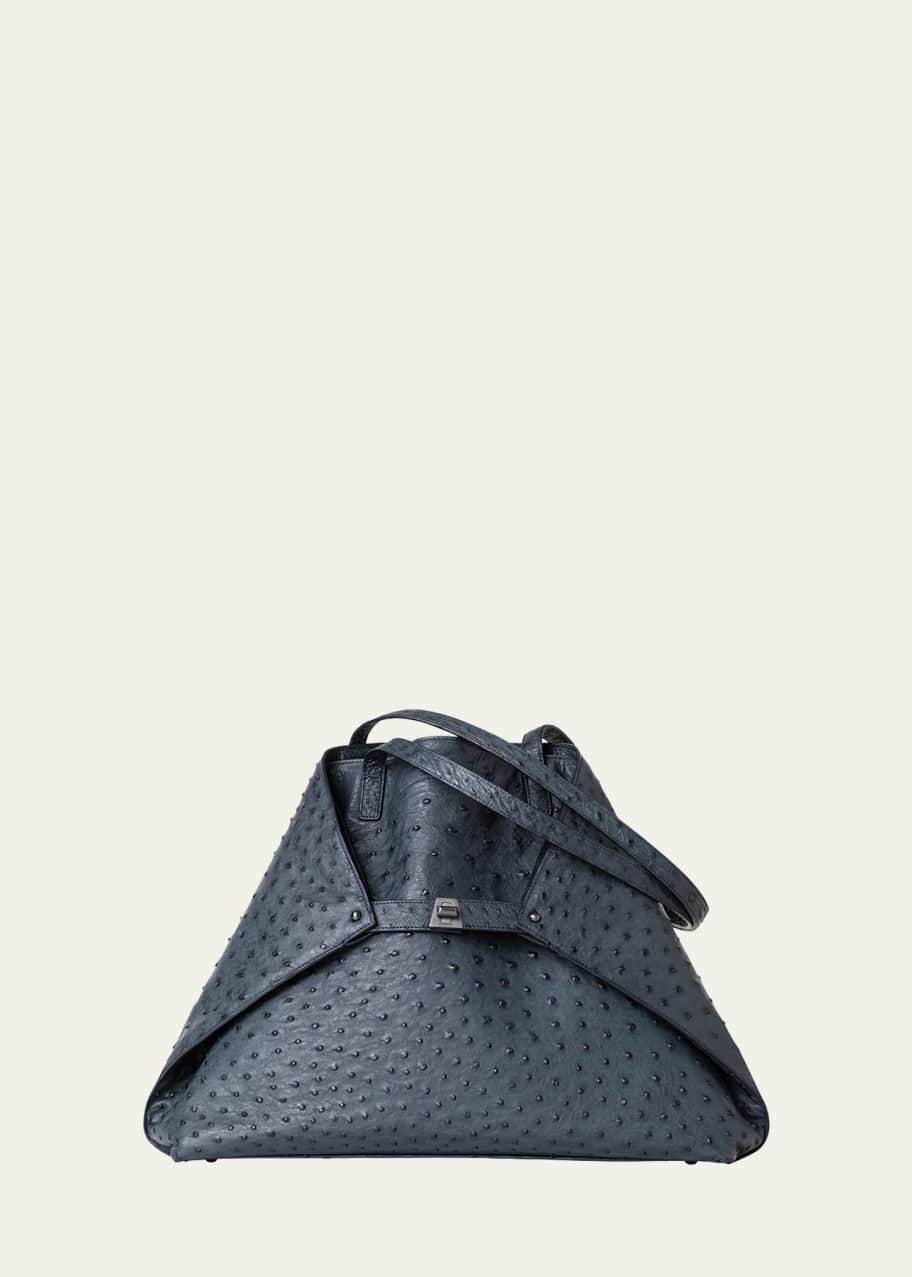 Image 1 of 1: Ai Medium Ostrich Shoulder Bag