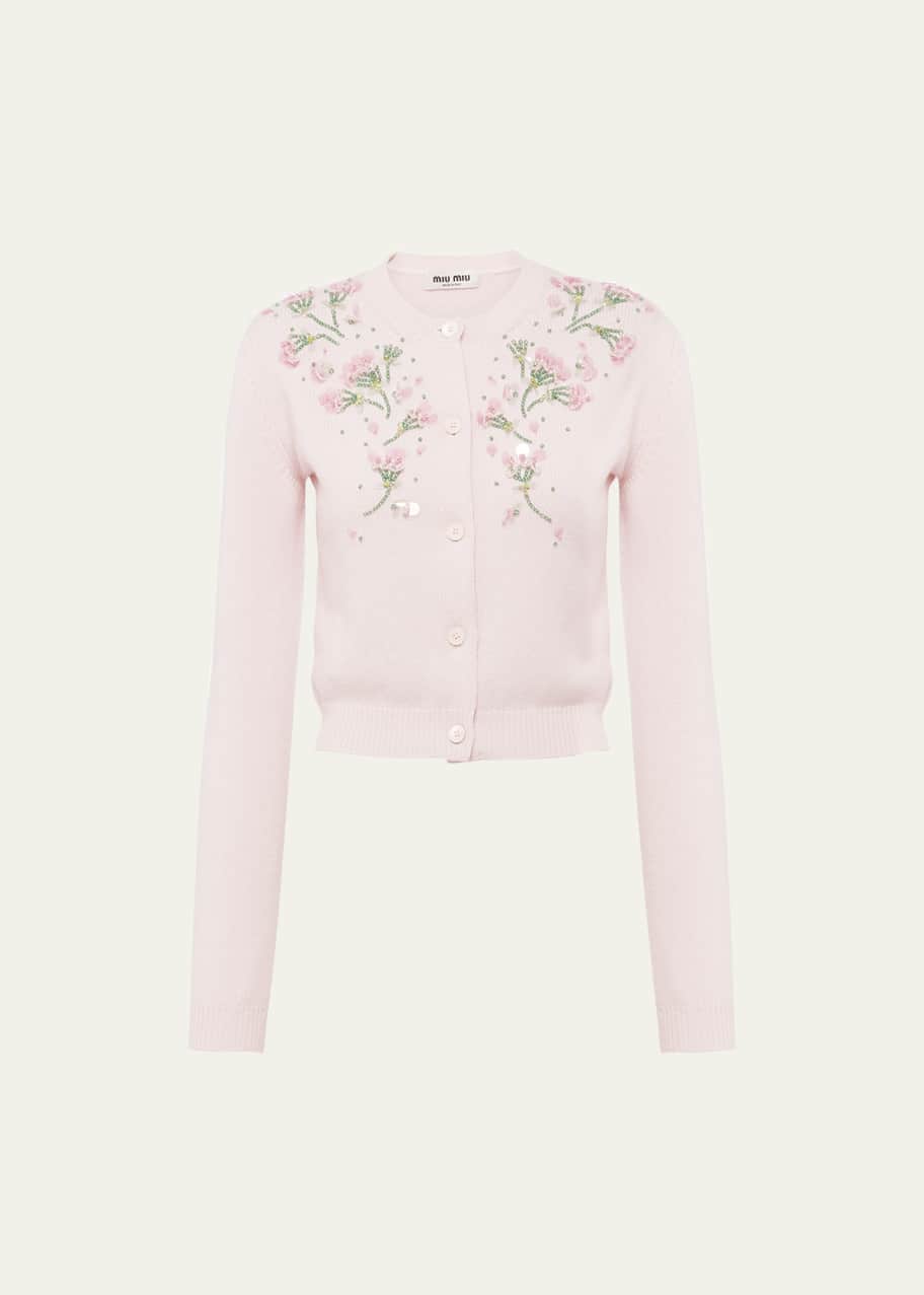 Miu miu floral cardigan outlet