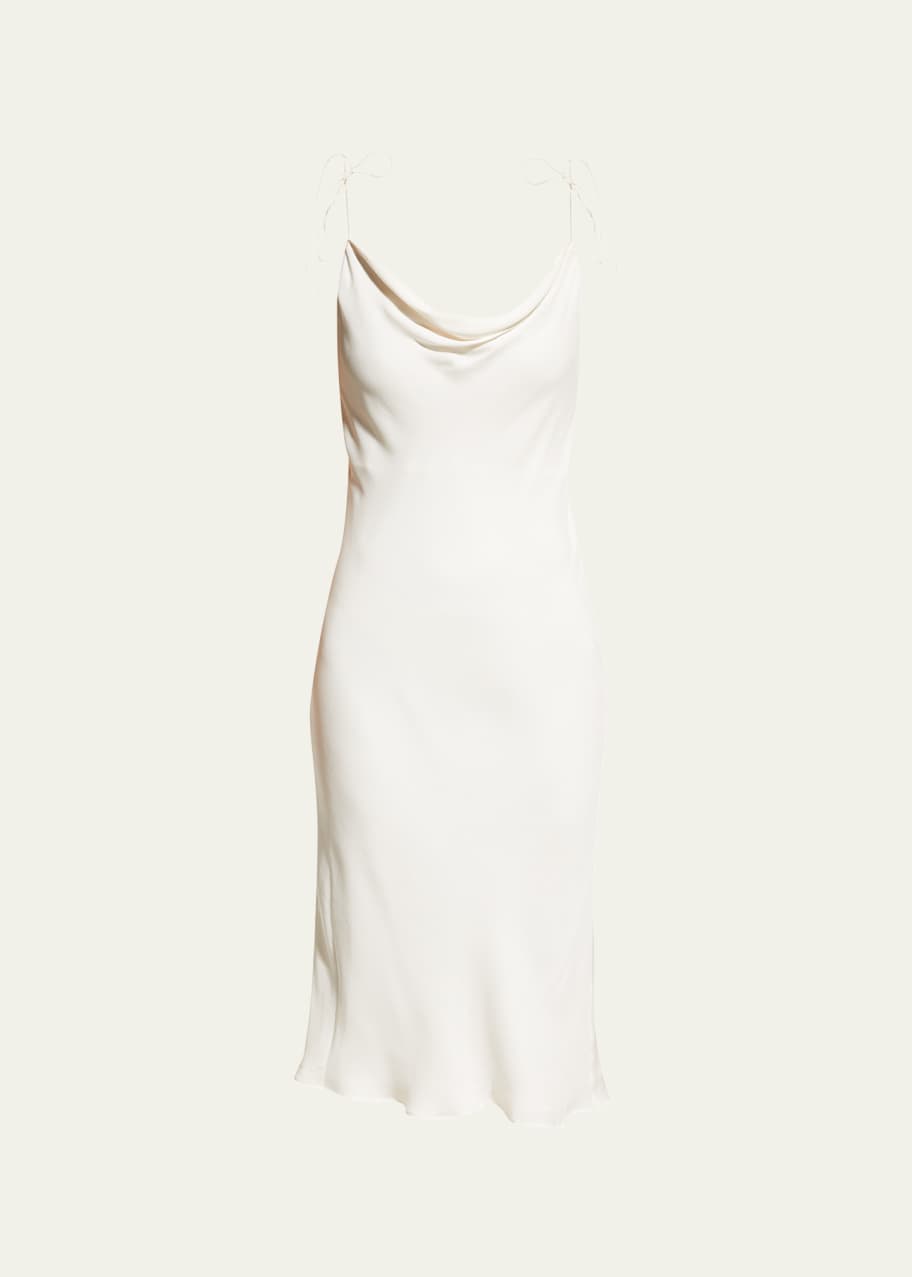 Image 1 of 1: Cowl-Neck Slip Dress