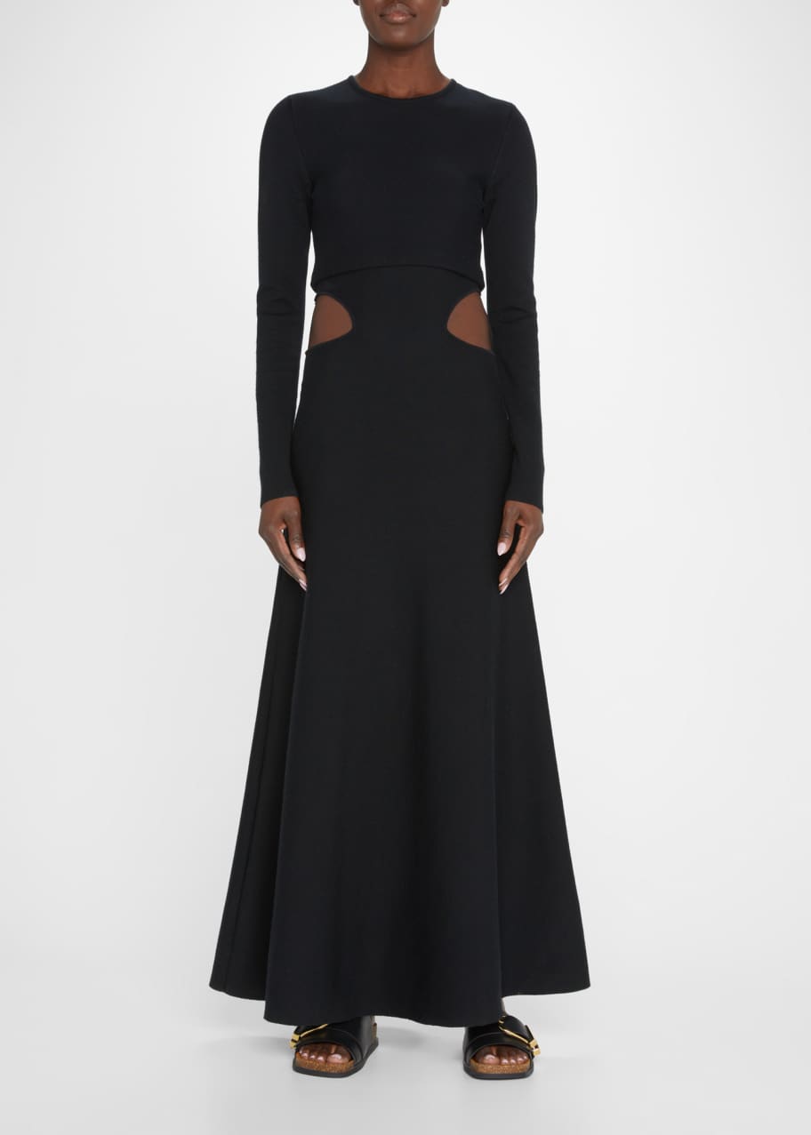 chinese dress ladies Peris Off-Shoulder Maxi Cashmere Dress main image 1