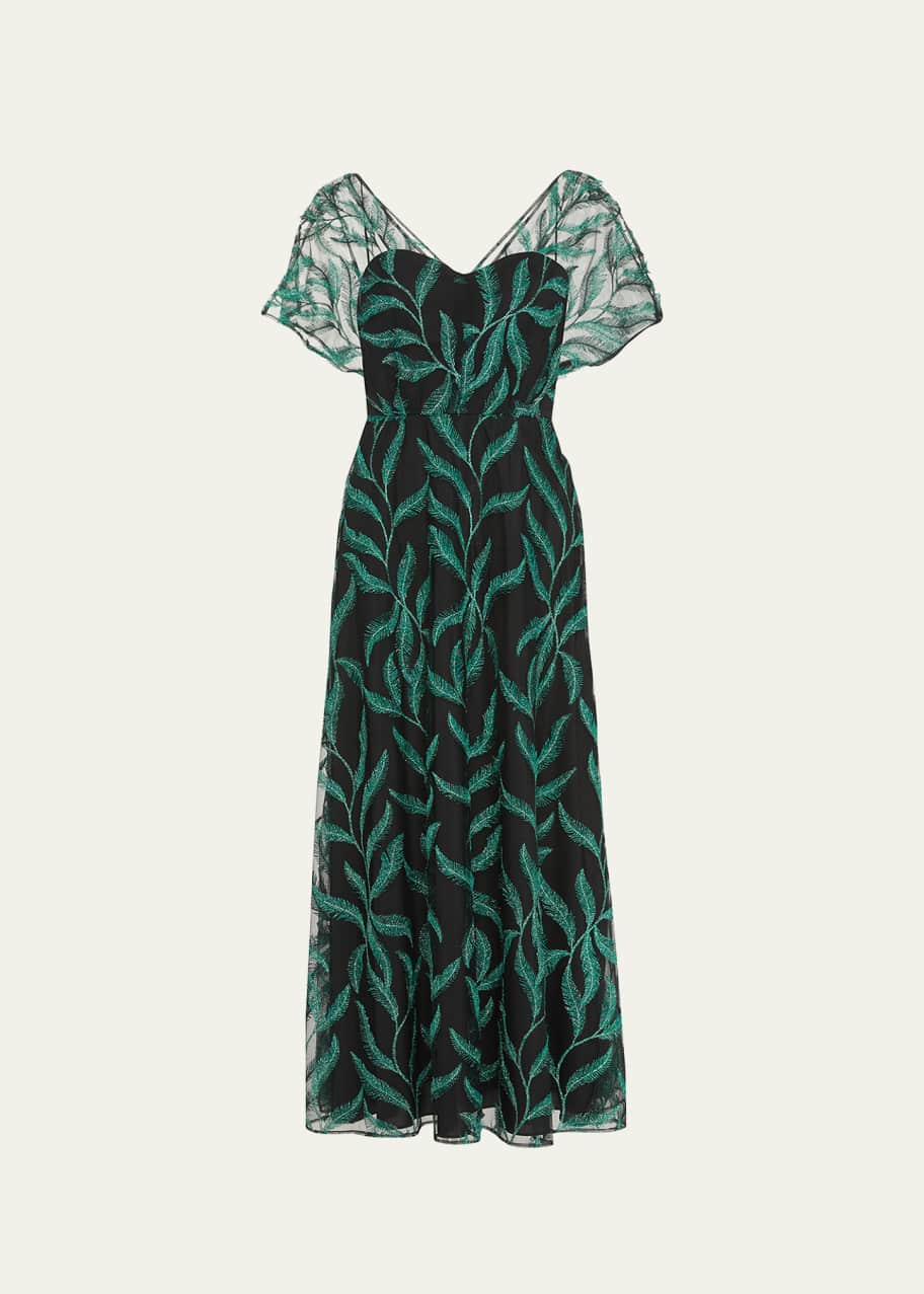 green emerald velvet dress Black Flutter Sleeve Midi Dress - All Dresses