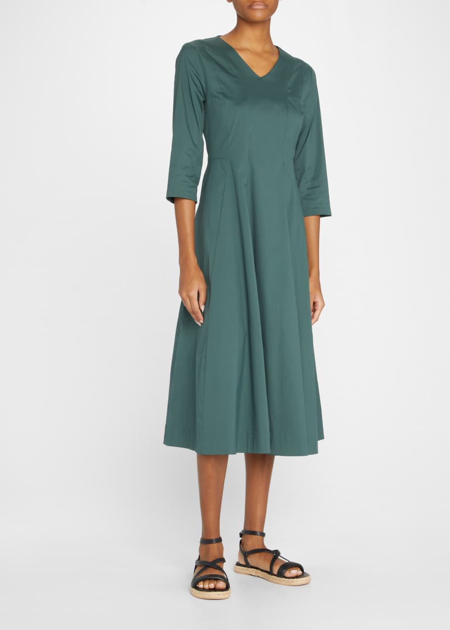 Max Mara Venere Fit-&-Flare Midi Dress Bergdorf Goodman