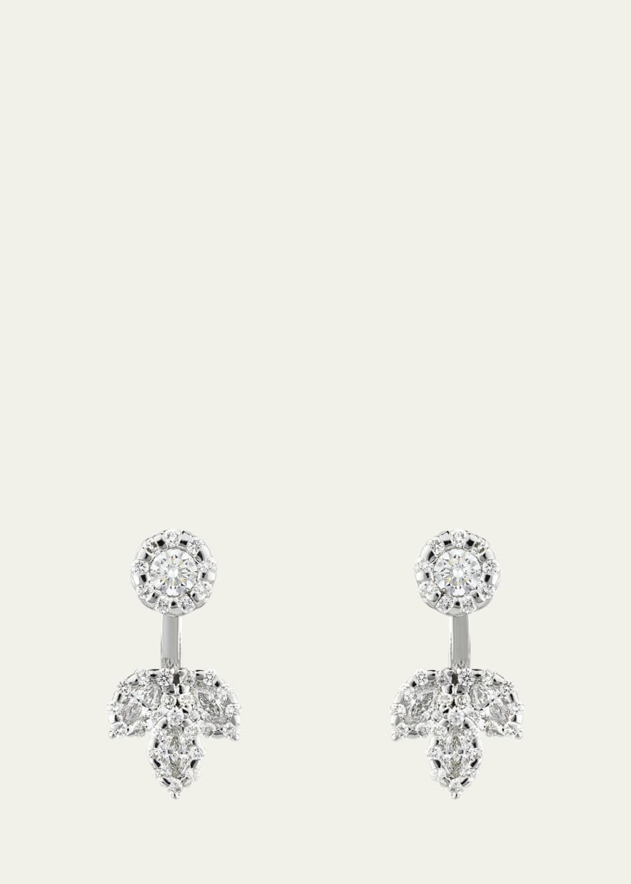 Image 1 of 1: White Gold Diamond Drop Earrings