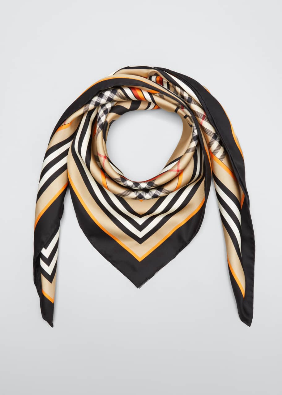 Burberry Silk Statue Skinny Scarf - Bergdorf Goodman