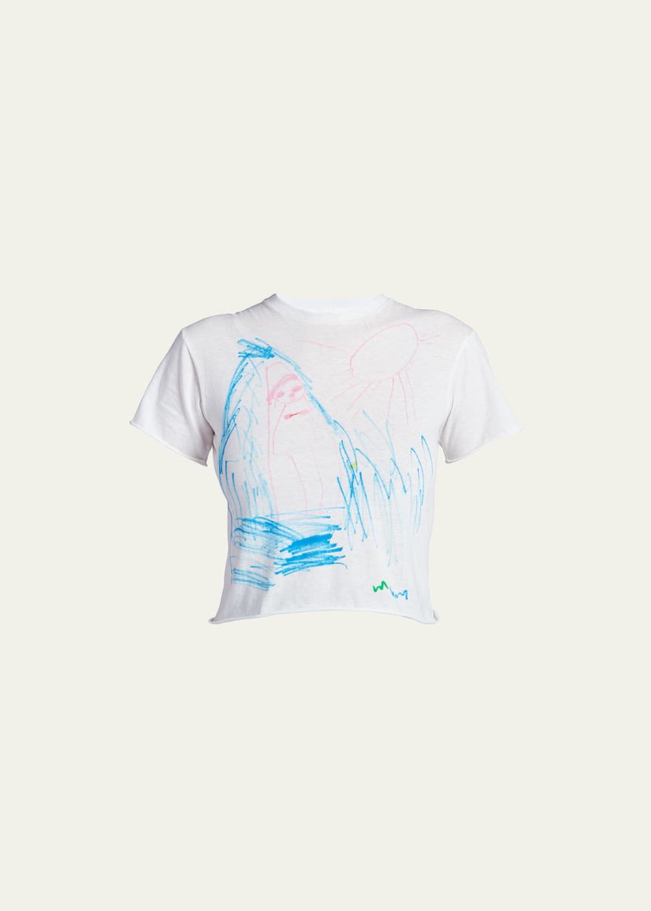 H8477◾️ザロウ　Alasdair on the Beach TシャツチビT THE ROW Alasdair on the Beach Marker Jersey T-Shirt - Bergdorf Goodman