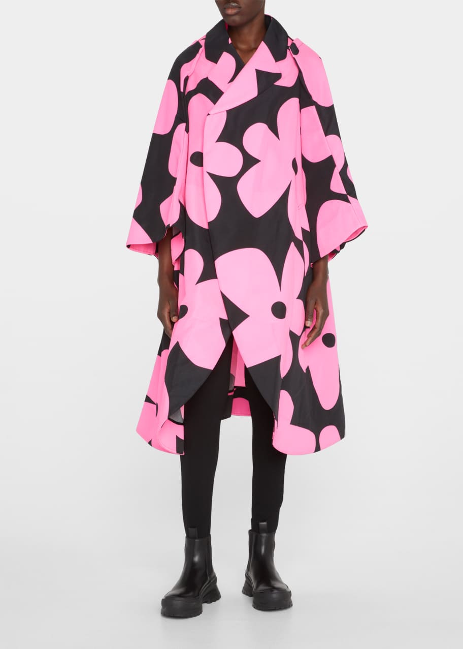 Comme des Garcons Floral-Print Oversized Coat - Bergdorf Goodman