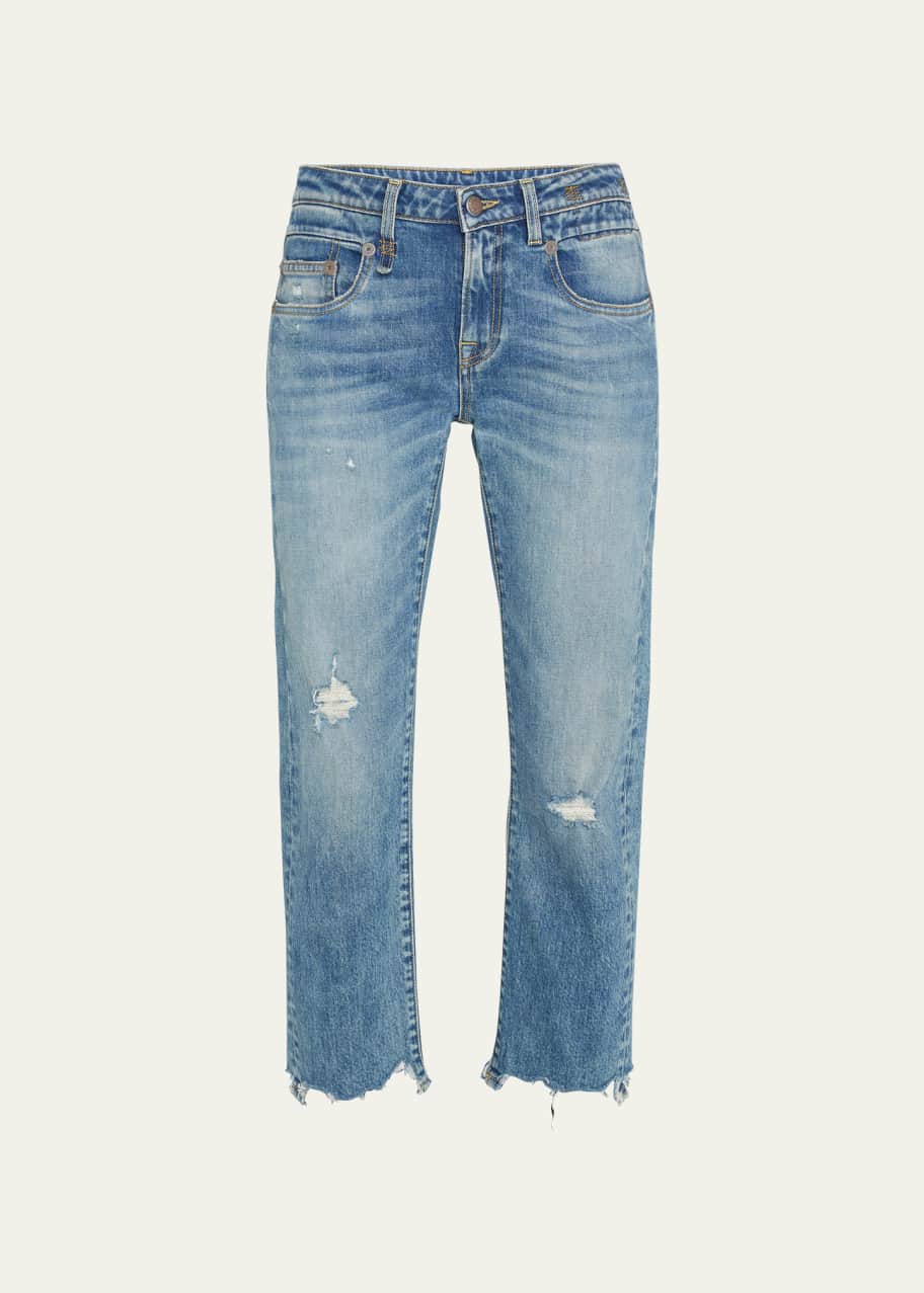 Image 1 of 1: Boyfriend Straight-Leg Ankle Jeans