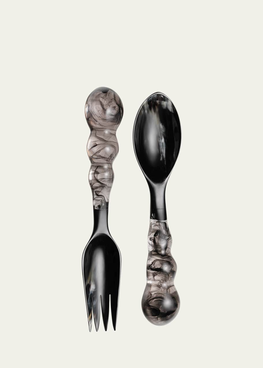 Image 1 of 1: Mardi Gras Servers Charcoal Handle
